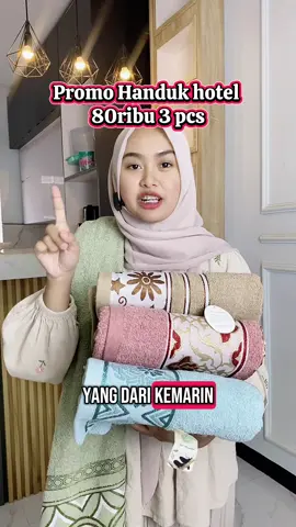Hayo bun siapa nih dari kemarin yang nagih promo handuk , nih aku kasih harga yang ambyar 80ribu dikirim 3 pcs ‼️ #handuk #handukkatun #handukmurah 