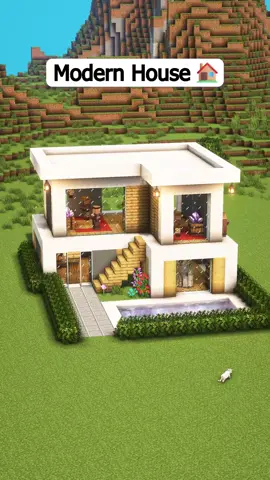 Modern House 🏡 #Minecraft #minecrafttutorial #minecraftbuilding 