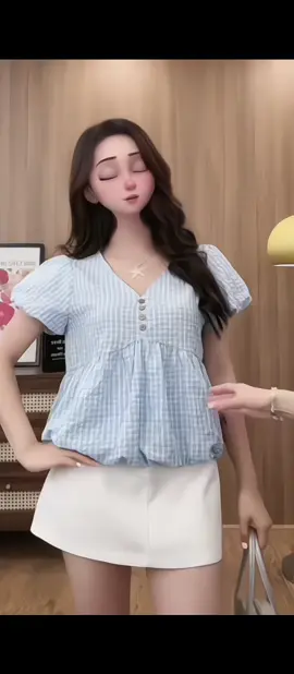 Áo kiểu COYA babydoll Cổ Tim Phối Cúc Dài #aonuxinh #aobabydoll #aonuhottrend #aokieunu #xuhuong2025 