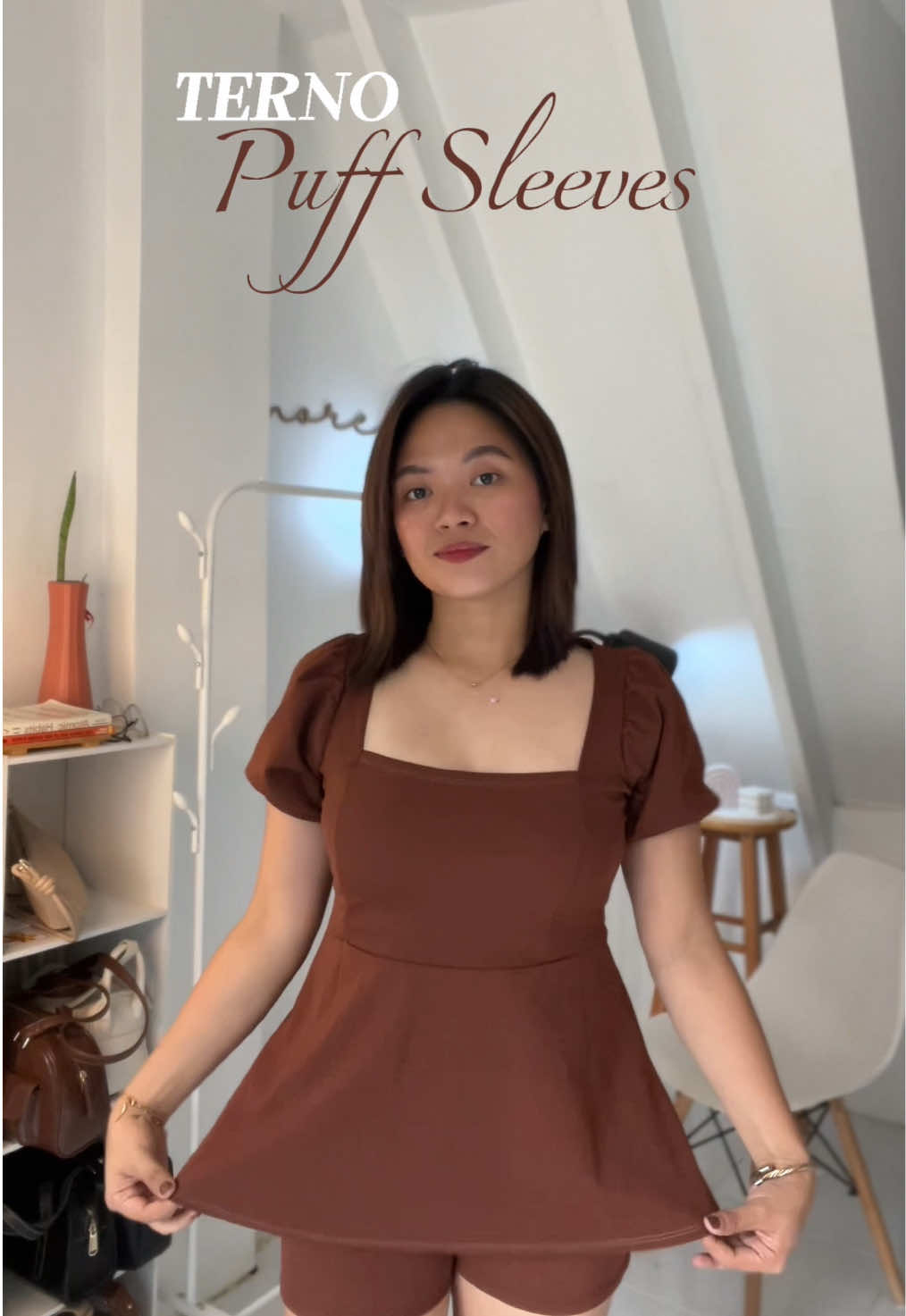 155 php lang, meron kna ganito kagandang terno? Yay! Sobrang comfy neto mare, ganda ng fitting niya kapag suot. 🍃☁️ #puffsleeves #terno #ternoforwomen #OOTD #outfitcheck #puffsleeve #ternorecommendations 