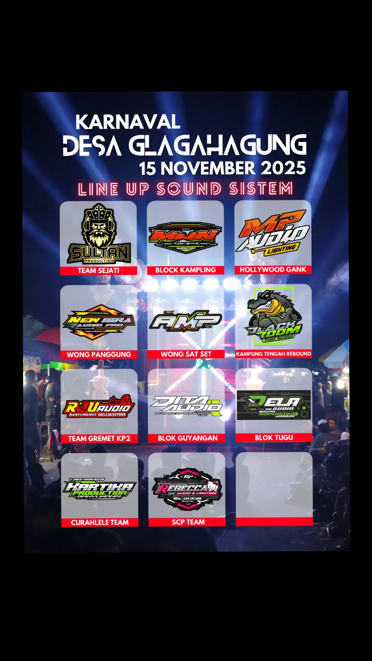 @pemudatrijati @kartarglagahagung @official_blokkampling @hollywood.gank @wongpanggung2k16 @wong_satset @team_darurat4 @team.gremet.kampung2ans @bloktuguofficial @sultan.production3 @mhnaudio_hajishohib99 @mp_audio19 @newibraaudio @amp_audio_bondowoso @blakroomjember @rju_audio @ditaaudiorrealaccount @dela.audio.oficca @kartikaproductionbwi @rebeccaaudio9 @Embong Banyuwangi @STRONGS MEDIA @MAZDEB.OFFICIAL @embongreborn 