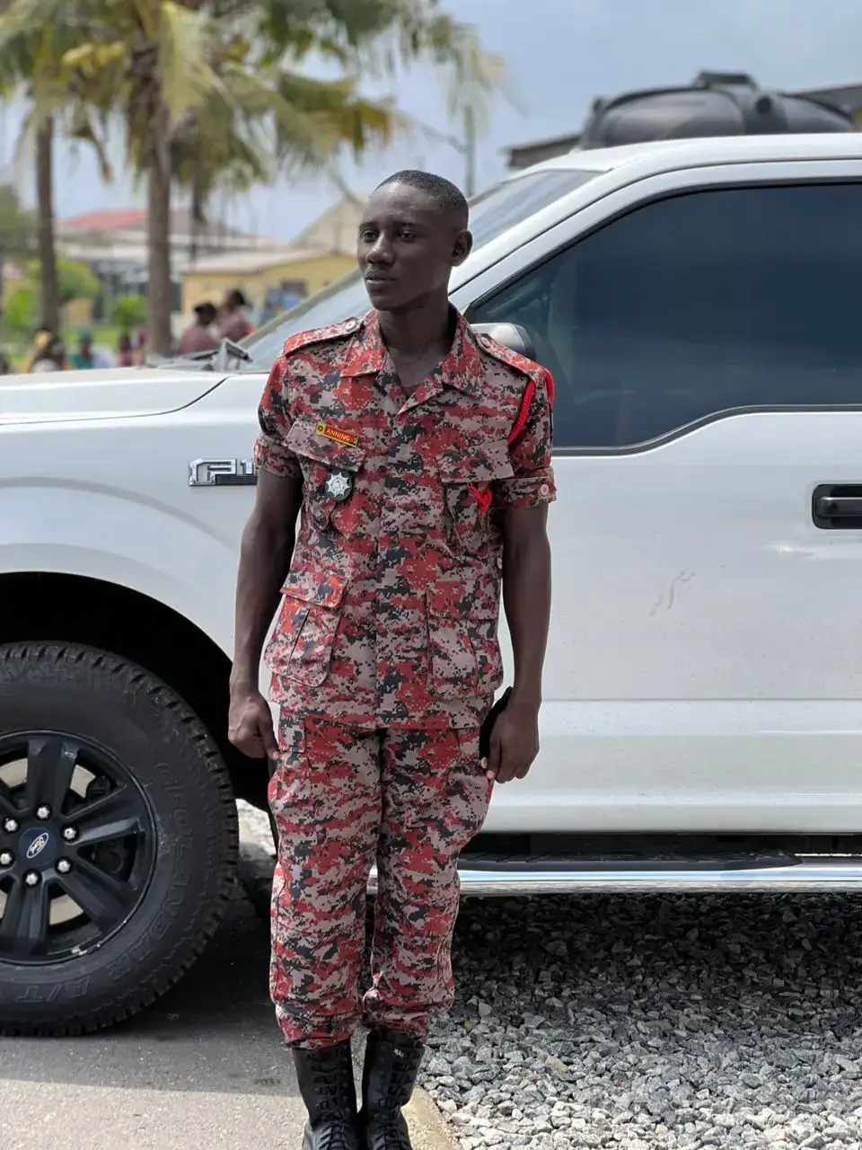 Hard at training 💪🏾 😪 easy on the fire 🔥 ground #firefighter #fireservice #ghanatiktok🇬🇭 