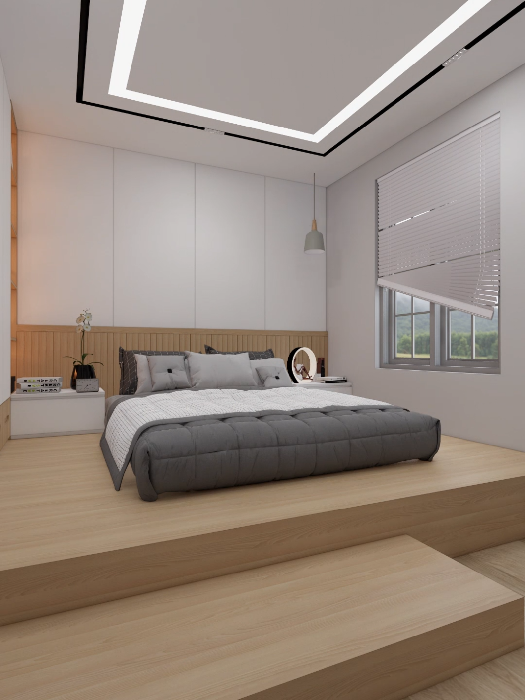 kamar pasutri sederhana berukuran 4 x 3,4 meter #bedroom 