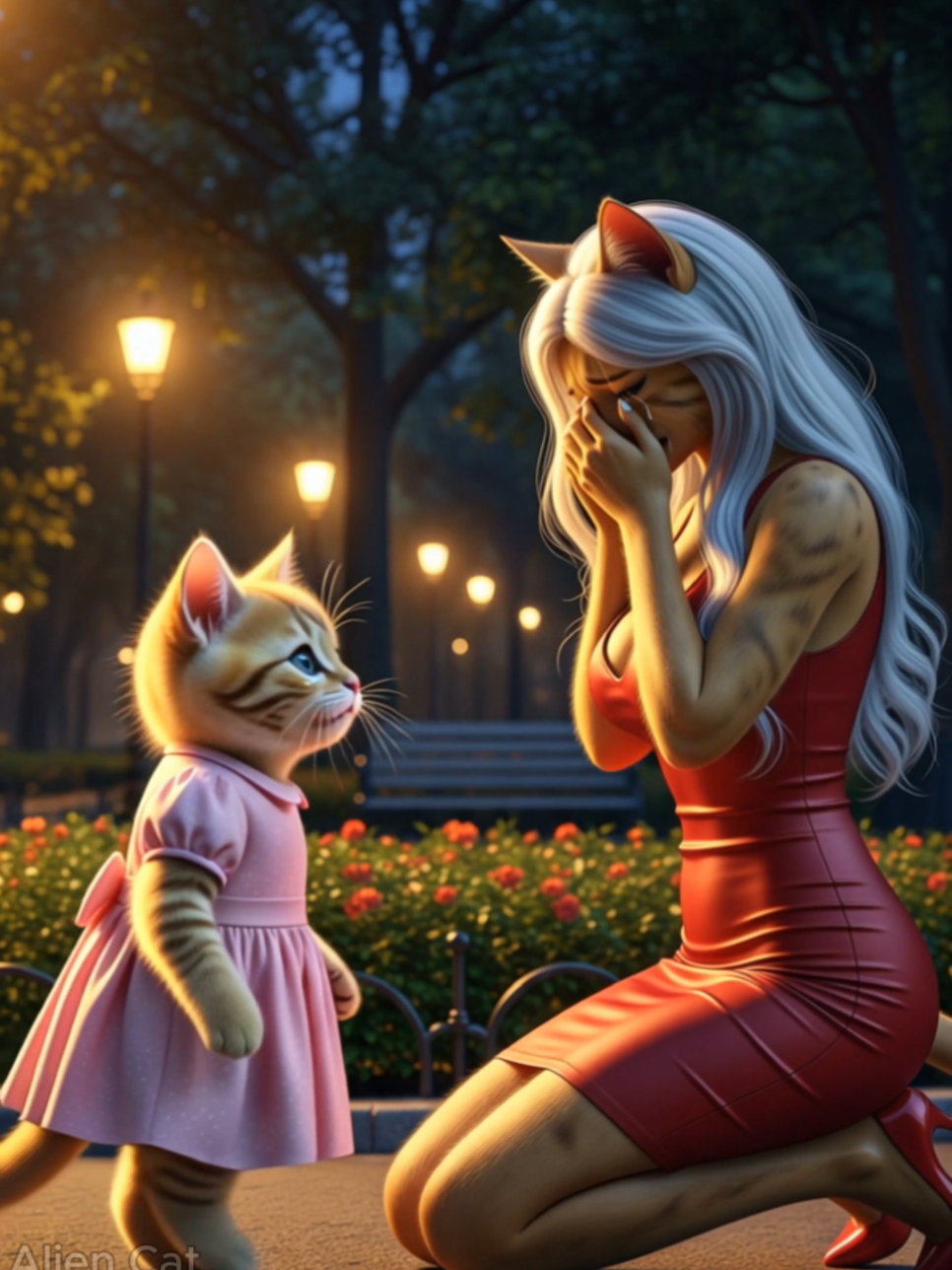 The end: Happiness Comes When We Truly Repent and Forgive with Compassion.#catfamily #kittens #catsoftiktok #catstory #poorcat #aicat #cat #videoviral #fyp 