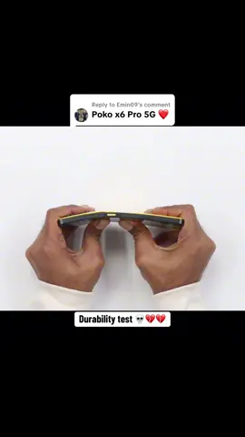 Replying to @Emin09 poco#foryou #foryoupage #pocox6pro #bend #scratch #waterproof #test #fyp #followformore❤️❤️❤️ 