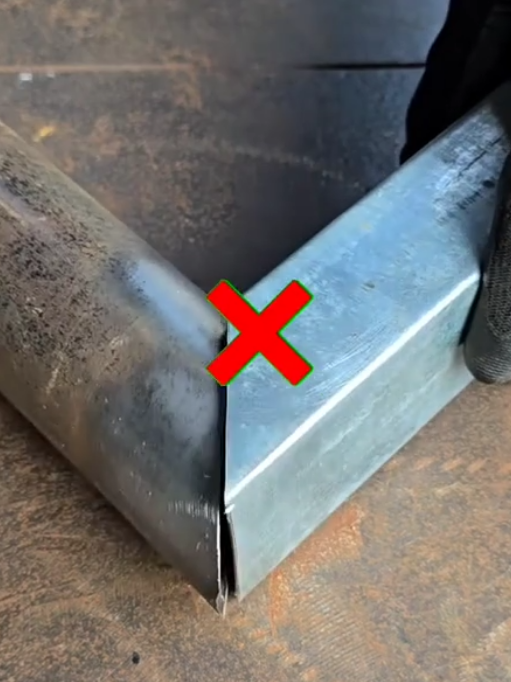 Not many people know how to connect a 90 degree angle between a pipe and a square tube. #welding #welder #metalwork #fabrication #tipsandtricks #cuttingskills 