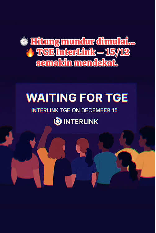 Komunitas sudah siap. Teknologinya sudah terbukti. 15/12 – InterLink akan melangkah ke cahaya. Apakah kamu sudah siap menjadi bagian dari sejarah? #fyp #tiktok #trending #viral #foryou #interlink #ITLG #crypto 