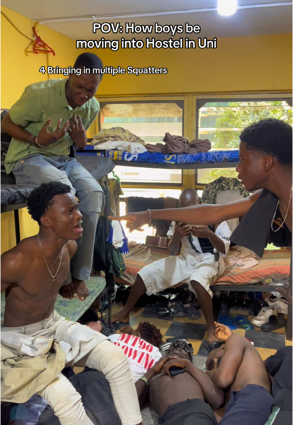 School Hostel boys can relate like maddd😂💔 Especially Jaja Boys!!😂😂💔 W/ @GRANDCHAMP @ŤĚMǏ🥷🃏 @LurdMO3 @dafaeyyyy~ @Á𝖏á𝖘à  Pull up for Jaja Hall week from the 20-25th  Active like maddd #fyp #relatable #unilag #hostel #hostellife #university #universitylife #campus #nigeria #nigerianuniversity #boy #boys #roommates 