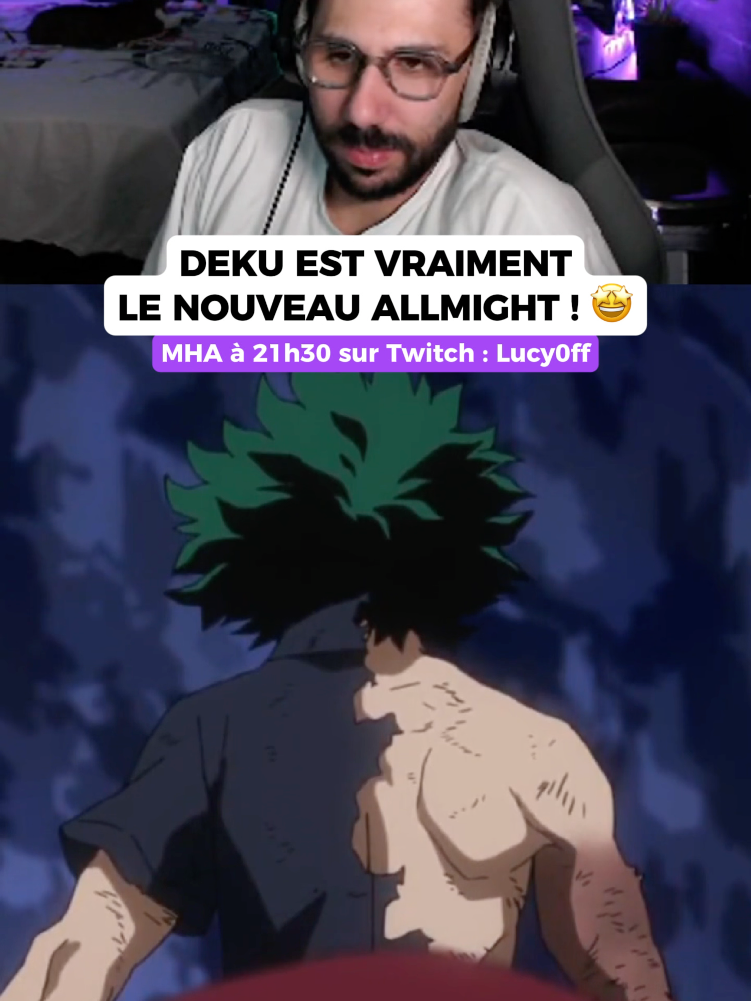 My Hero Academia à 21h30 sur Twitch : Lucy0ff ‼️ Rediff complète disponible (gratuitement) sur Patreon : patreon.com/lucy0ff 🟡 #mha #myheroacadamia #deku #izuku #izukumidoriya #myheroacademiaedit #myheroacademiareaction #mhaedit #mhareaction #allmight #endeavor #shototodoroki #shigaraki #bakugo #allforone #aizawa #anime #animetok #manga #react #twitch #fyp