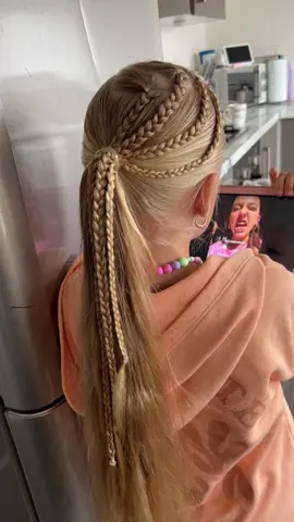 Todays hair, I love this one, nice and simple but looks lovely ❤️ #hairstyle #schoolhairstyles #braid #hairideas #fyp 
