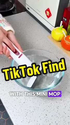 Mini Mop Handheld Portable Hand-Free washing Sponge Absorbent Desktop Kitchen Mop#mop #mini #domestic #goodthing #fyp#foryou 