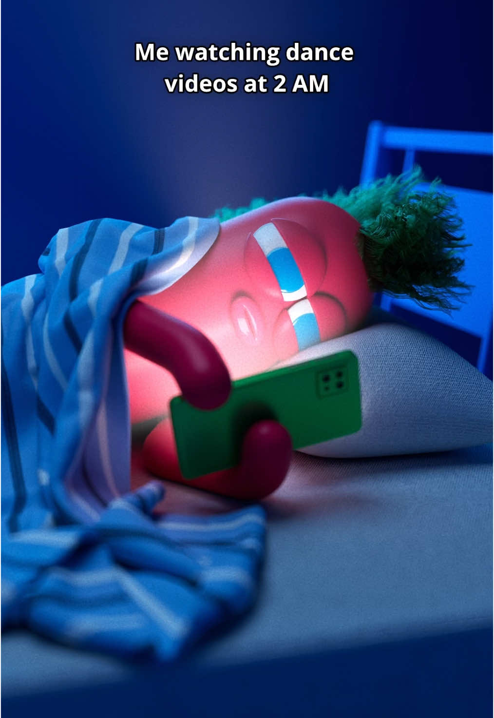 Me watching dance videos at 2 AM Eu assistindo vídeos de dancinha às 2 da manhã