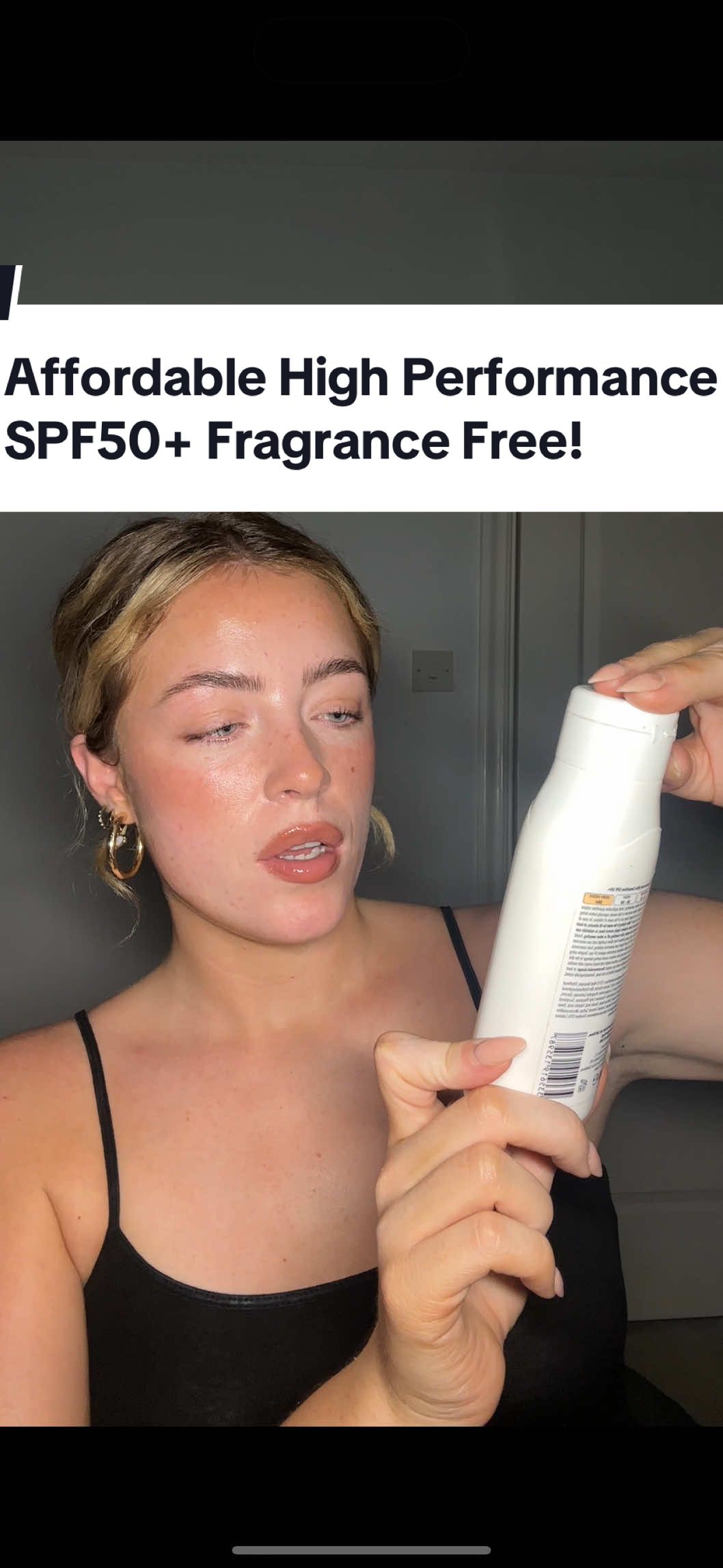 Not all SPF50’s are equal🌸 ad Picked this up for just over €5 in Lidl and it’s unreal for my very pale and very sensitive Irish skin! Get your tan from a bottle and protect your skin #irish #pale #paleskin #spf #spf50 #faketan #lidl #budget #affordable #affordablemakeup #affordableskincare 