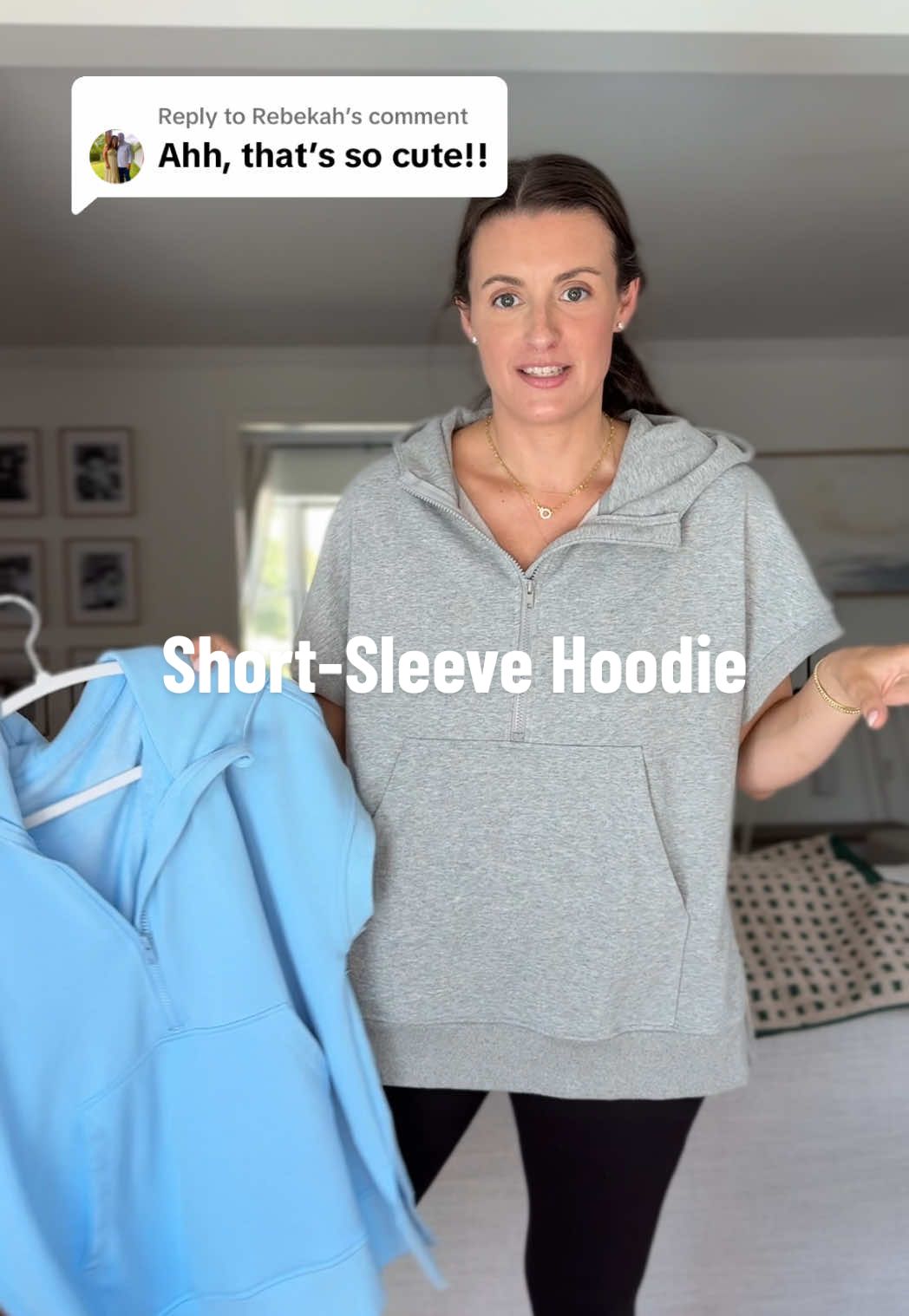 Replying to @Rebekah This short-sleeve hoodie is perfect for Summer and into Fall! 😍#shortsleevehoodie #hoodies #hoodiesweatshirt #hoodieseason