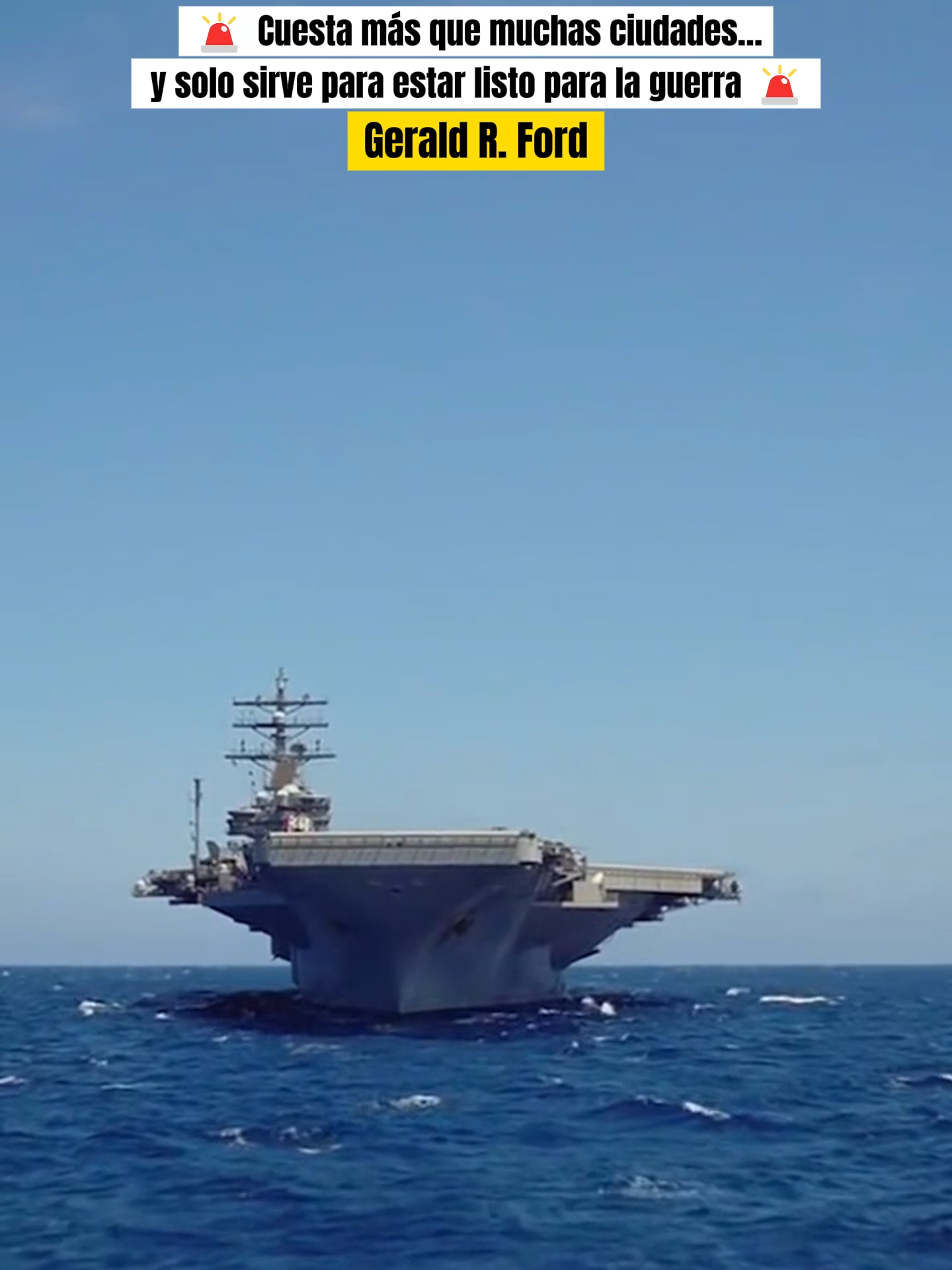 El lugar más poderoso del mundo no está en tierra firme.. Gerald R. Ford... #Portaaviones #policiamilitar #EEUU #CuriosidadesMilitares #LaVidaEnElMar #NavalPower #CiudadesFlotantes #TikTokHistoria #Impactante #ViralInfo