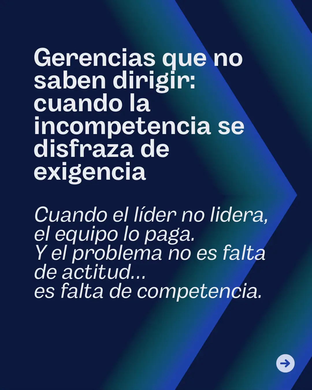 Hay jefaturas que creen que liderar es apretar más, exigir sin escuchar, poner presión sin criterio y llamar a eso “ser profesional”. Pero en realidad, lo que hay detrás no es liderazgo, es desorden. Es falta de visión. Falta de habilidades blandas. Falta de gestión real. Muchos equipos están liderados por personas que no saben dirigir, pero que usan el discurso de la exigencia para ocultar su propia inseguridad o falta de preparación. ¿Resultado? Gente quemada, desmotivada, confundida. Y un ambiente laboral donde reina el miedo, no el respeto. Exigir no es lo mismo que saber liderar. Y una jefatura que no se hace cargo de su rol, pero espera excelencia del resto, solo está sembrando frustración.