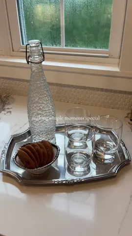 Making a friend feel special. Grabbing a few pieces from my hosting shed for a simple water tray and snack. ☕️ why not right? 🤎  #hostingera #hostingtips 