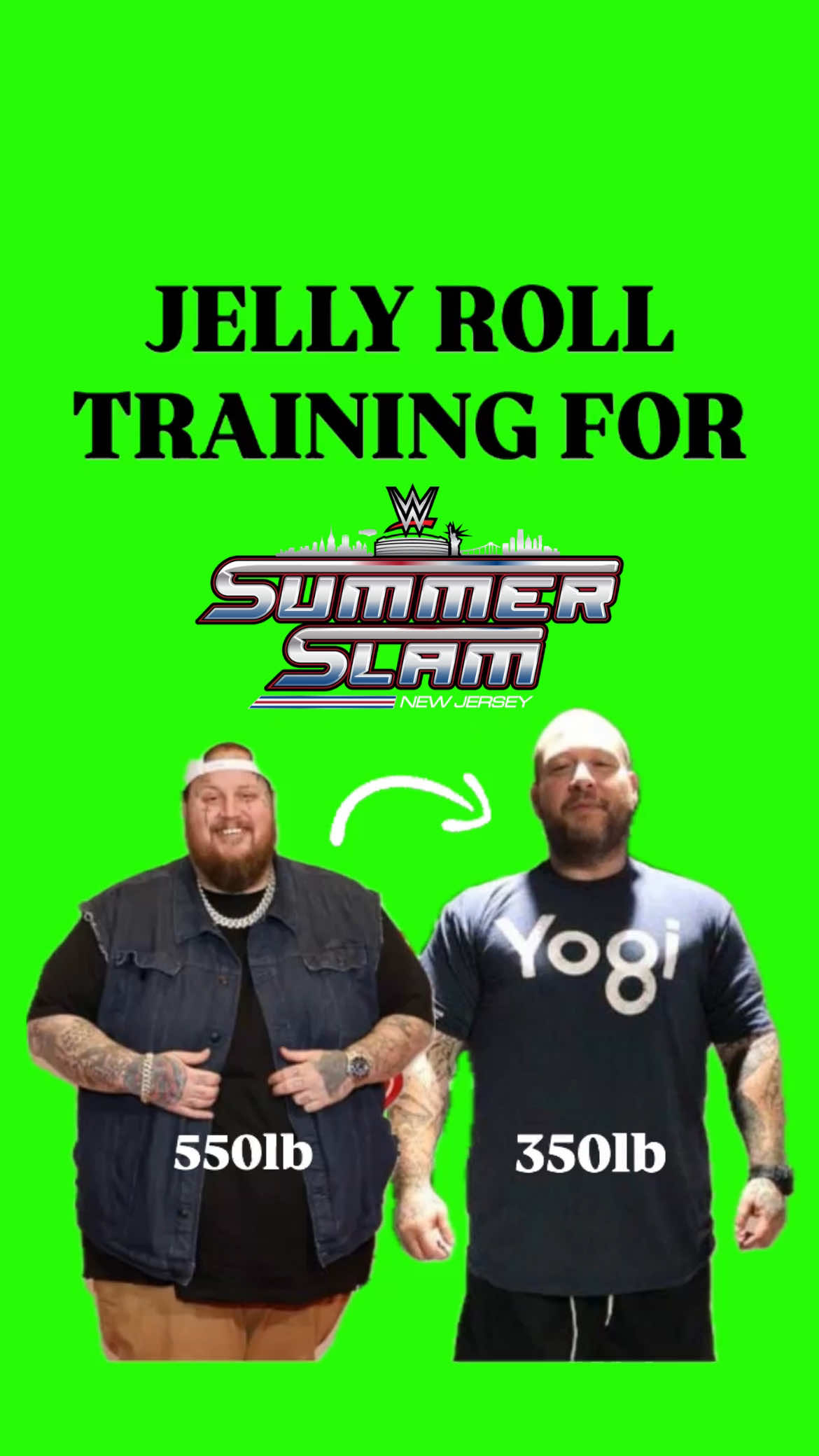 Jelly Roll is training HARD for his Tag Team Match at SummerSlam with Randy Orton #wrestletok #prowrestling #jellyroll #RandyOrton #SummerSlam 