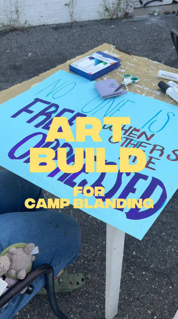 Come with us to art build for our upcoming campaign to protest against the formation of Camp Blanding in Florida. A new detention center that will place undocumented immigrants in cages with horrifying living conditions. Join us THIS Saturday to fight back! DM us with any questions.  #notrump #jacksonville #activism #immigrants #immigrantswelcome 