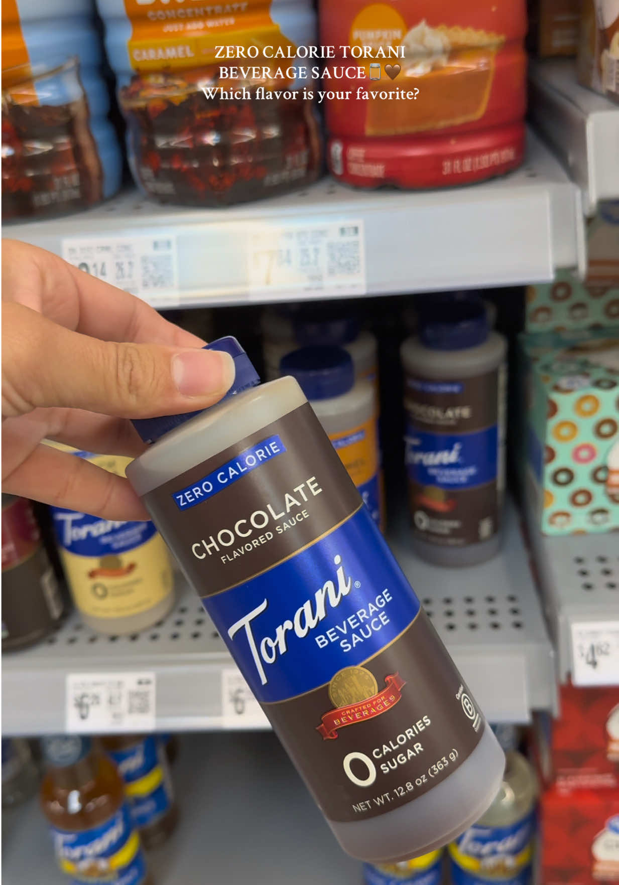 Which flavor of the @Torani beverage sauces is your favorite?🤎 #torani  #coffeetiktok  @Walmart 