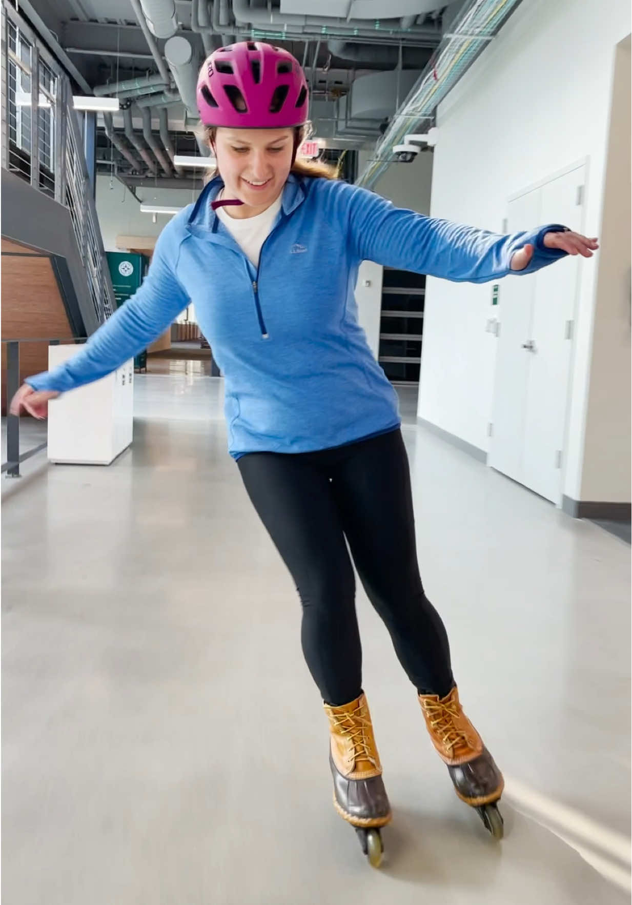 No, we aren’t adding rollerblades to our footwear catalog; something about today just had us reaching for these gems from our archives. 🛼 These are a REAL pair of L.L.Bean Boot Rollerblades that we received as a one-of-a-kind gift more than 20 years ago – so you definitely shouldn’t try this at home – but we were in the mood to bring them out again for a test run. Take a spin with us!