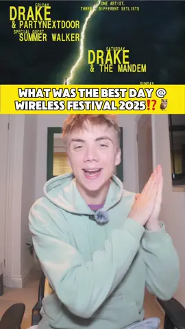 WHAT WAS THE BEST DAY AT WIRELESS FESTIVAL⁉️ #wireless #festival #friday #saturday #sunday #guests #dave #centralcee #yeat #21savage #laurynhill #2025 #rap #finsburypark 