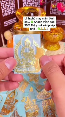 Linh phù may mắn bình an🍀.. Khách thỉnh cọc 50%. Thầy mới sên phép nhé #linhphumay 