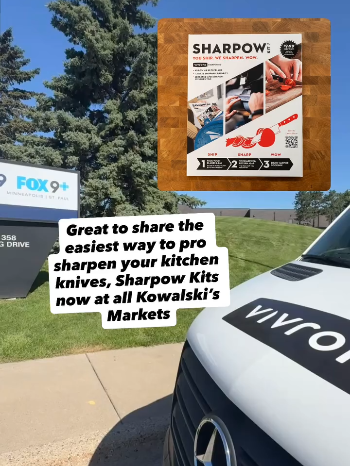 Sharpen up with a Sharpow kit from Kowalski's LINK IN BIO! #sharpow #sharpening #kitchentools #cooking #tomatoes #kowalskis #chef #homecook #fox9 #edina
