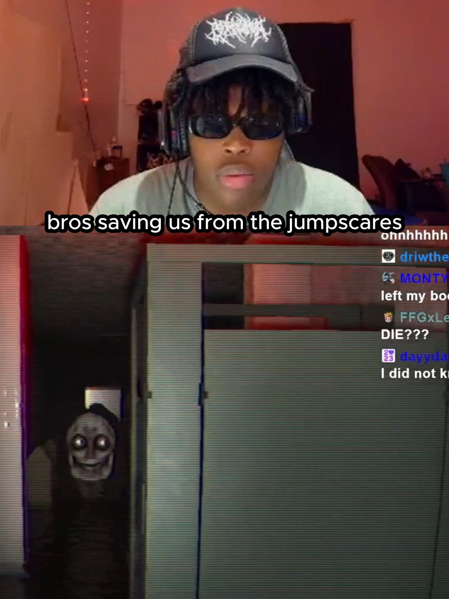 bro created reaction time 😂 (Twitch/YT: HeyyVance) #theclassrooms #forkroad #scarygames #jumpscare #fypage #viral