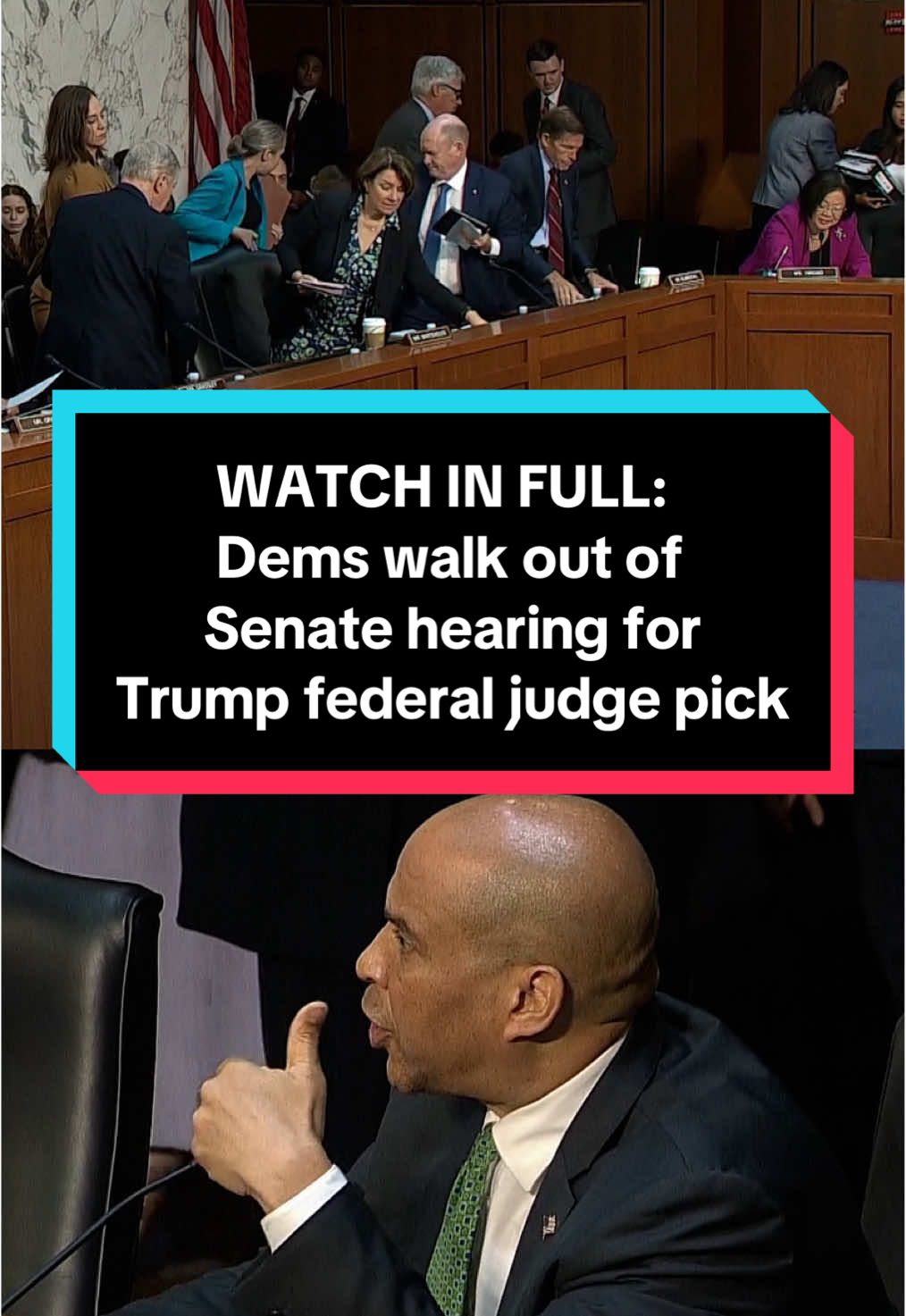 WATCH IN FULL: Democrats walked out of a Senate hearing to confirm Emil Bove for a federal judgeship after Senate Judiciary Committee Chairman Sen. Chuck Grassley (R-IA) moved to call the vote despite democrats' opposition. #news #politics #senate #democrats #republicans #government #washington 
