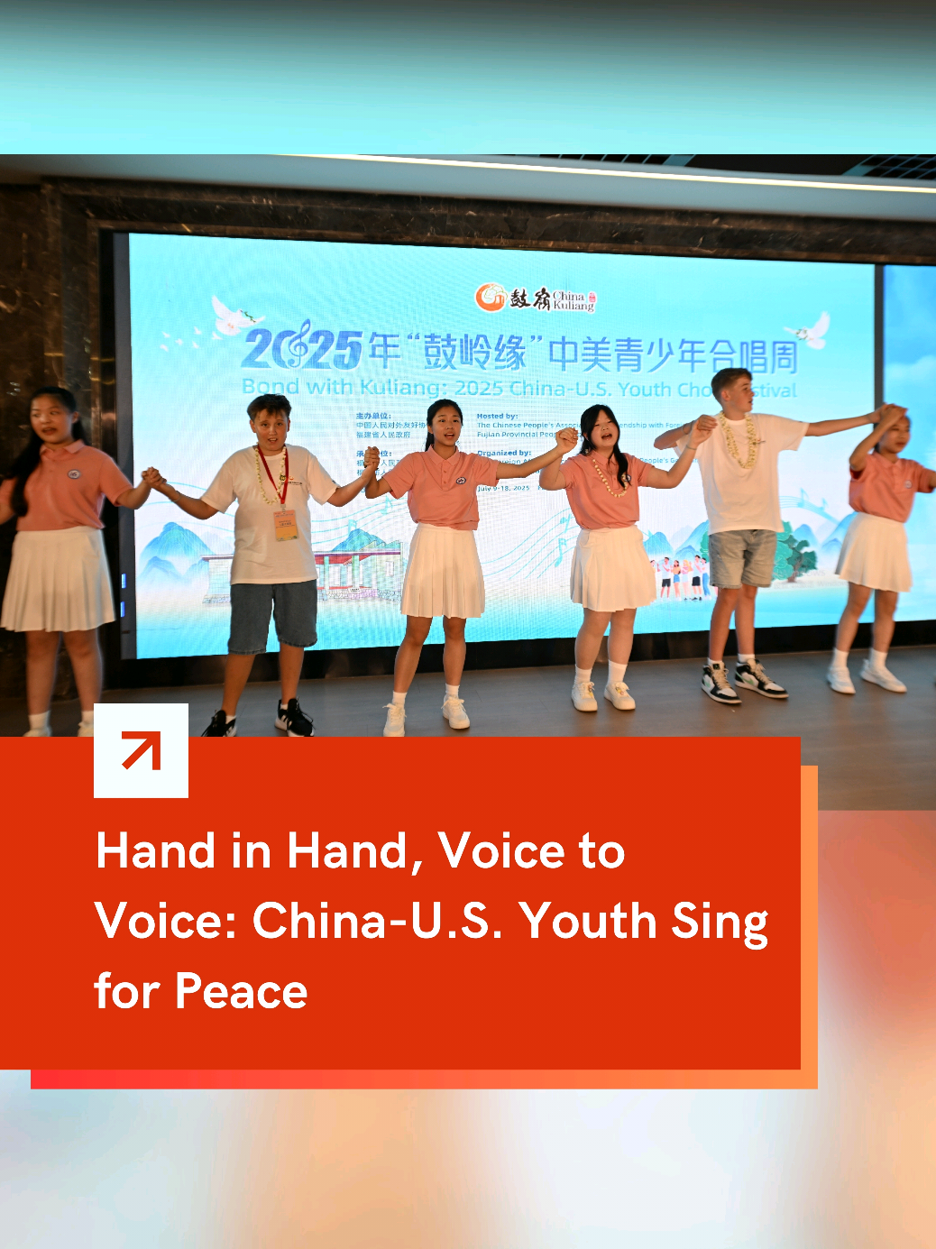 #American and #Chinese #students join voices in #Fuzhou, singing “Ru Yuan (As You Wish) 