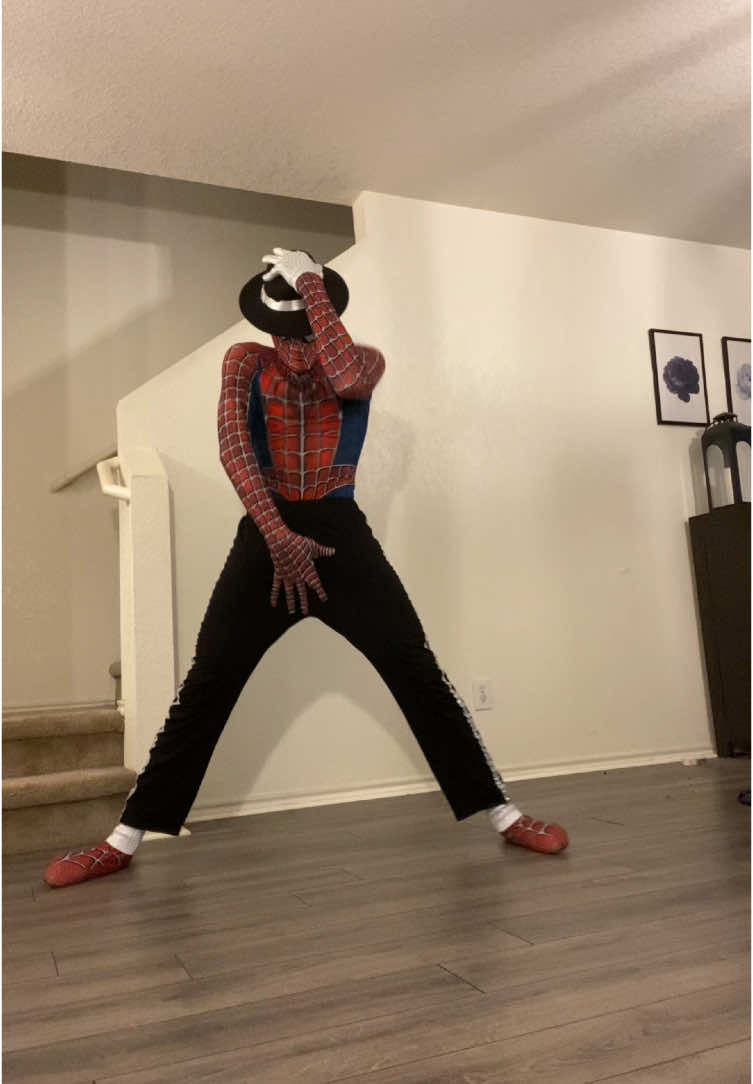 She said I rock her world… so I showed her. 🕷️🕴️🎶 #fypシ #michaeljackson #spiderman #spiderverse #yourockmyworld #dance #groovy #smooth #cosplayer #marvel 