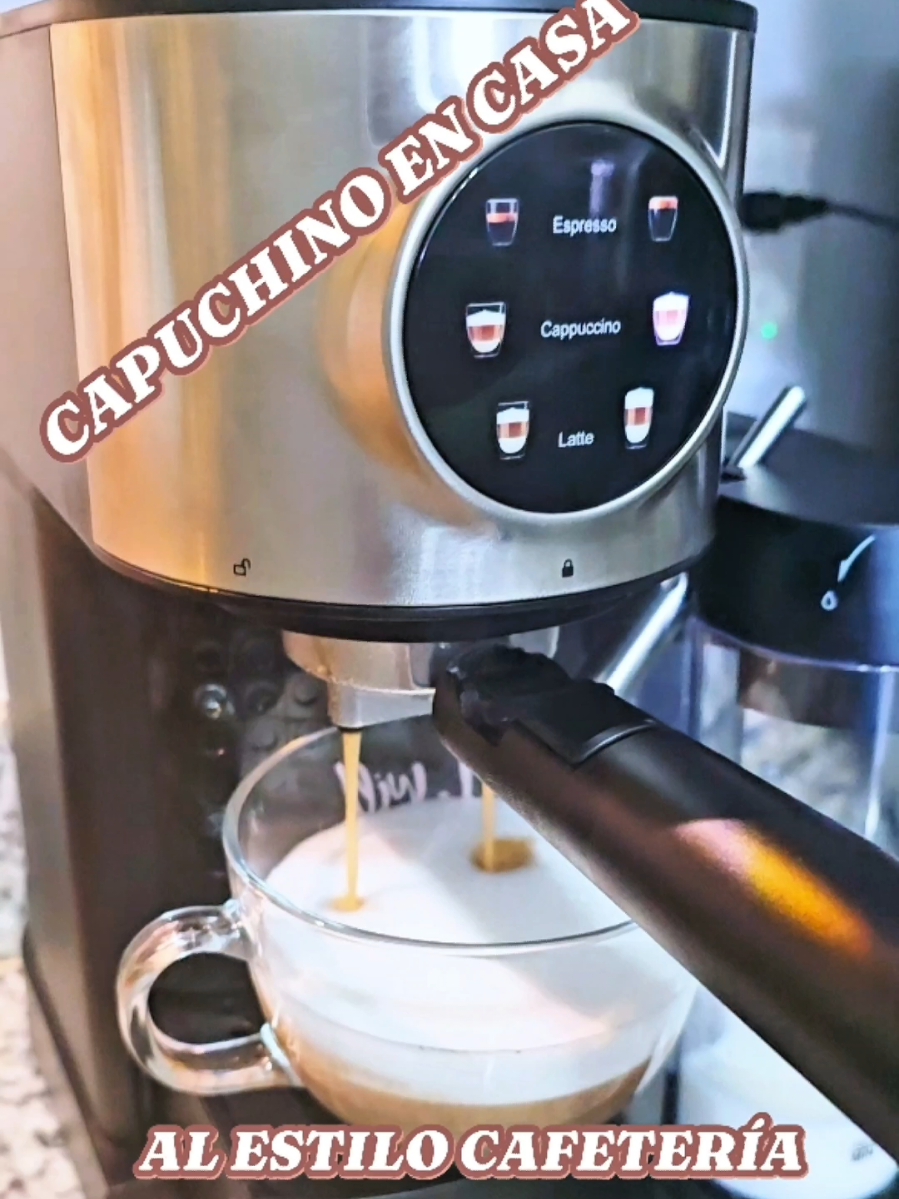 Respuesta a @yaimelis_ramos Esta máquina de café expreso también me hace el café latte y capuccino en automático, yo lo único que hago es ponerle el café, la leche y la taza 🤣 ella se encarga del resto! Que maravilla ✨️ #capuccino #latte #latteart  #expresso  #cafetera  #espresso #coffeelovers  #espressomachine  #cappuccinotime  #kitchenfinds  #parati #baristavibes  #tiktokmademebuyit  #coffeeathome #caféencasa  #automaticcoffeemachine  #tiktokfinds #cowsar  #tiktokshop 