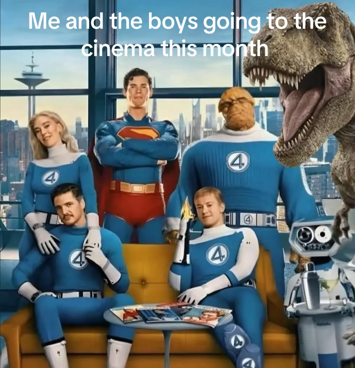 This months is bought to be super fantastic but the thing is Jurassic world is so fire #superman2025 #superman #punkrocker #cinema #fantasticfour #fantasticfourfirststeps #jurrasicworld #jurrasicpark #jurrasicworldrebirth #fyp 