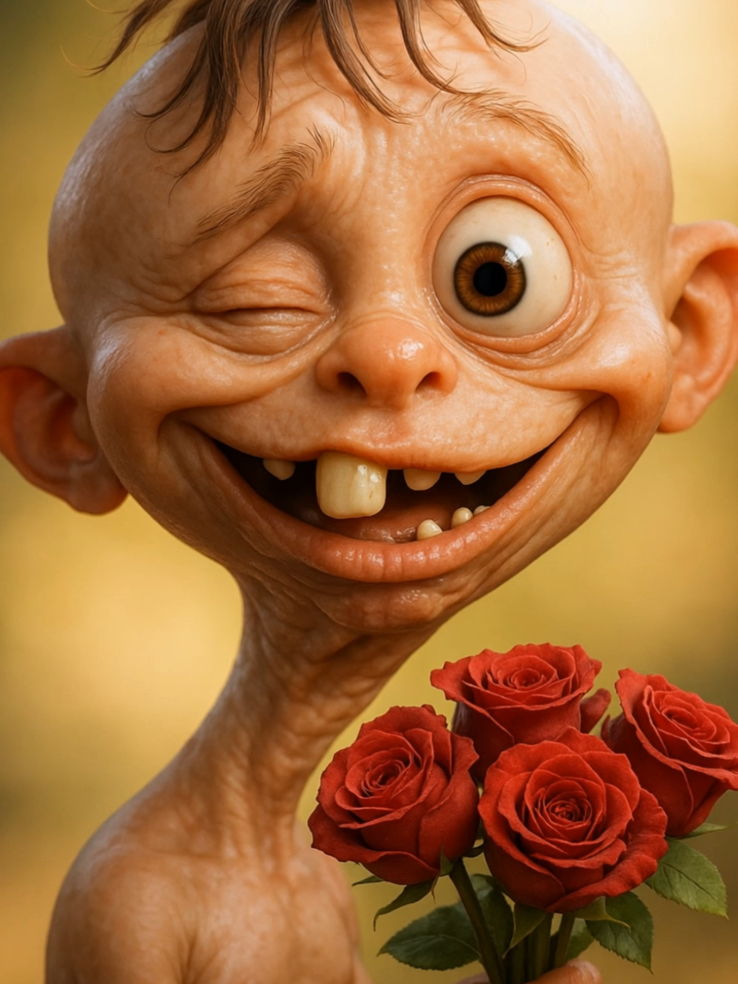 Flower Delivery 🌹 #flowerdelivery #rose #unhingedromance #funnycharacter #weirdcore #romancevibes #cringe #memevibes #tiktokhumor #creepycute #ai#livewallpaper