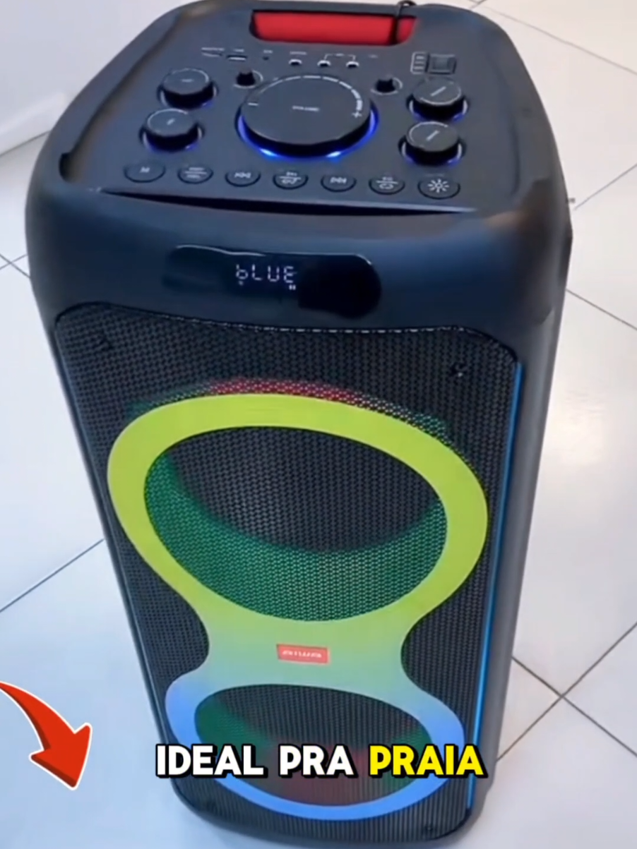 Caixa de som Bluetooth com led rgb