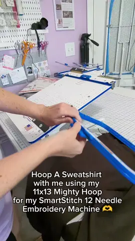 Eeek! Can't wait to partner with @HoopMasterMightyHoop !! #hoopmaster #mightyhoops #machineembroidery #mamamel #fyp #smartstitchs1201 #embroiderytutorial 