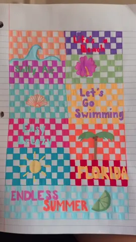 Summertime doodles🍋‍🟩🌊🌺🌴☀️🐚