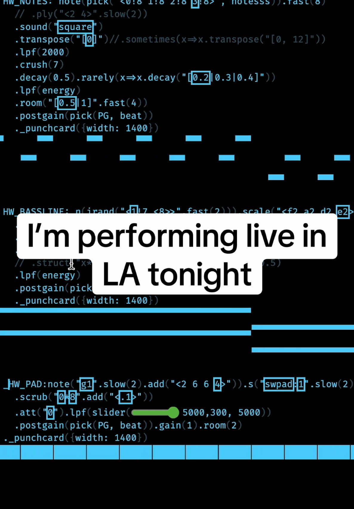 Performing live in LA tonight ✼ with #Diskokina  . . #livecoding #algorave #liveshow 