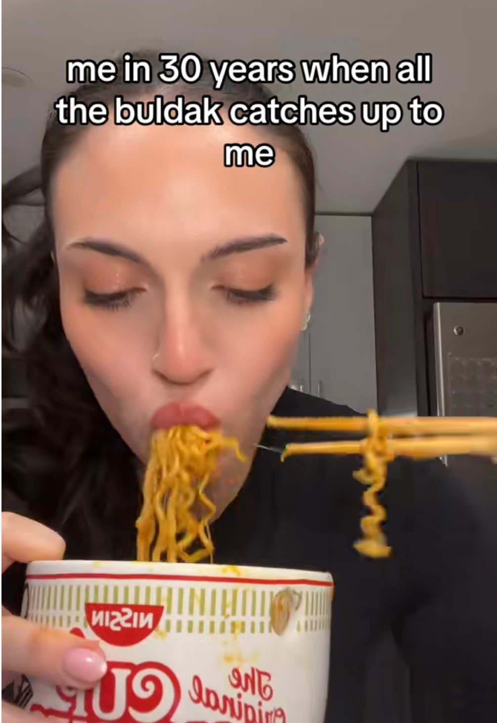 can’t stop won’t stop 🤭 #ranibites #mukbang #buldak #meme 
