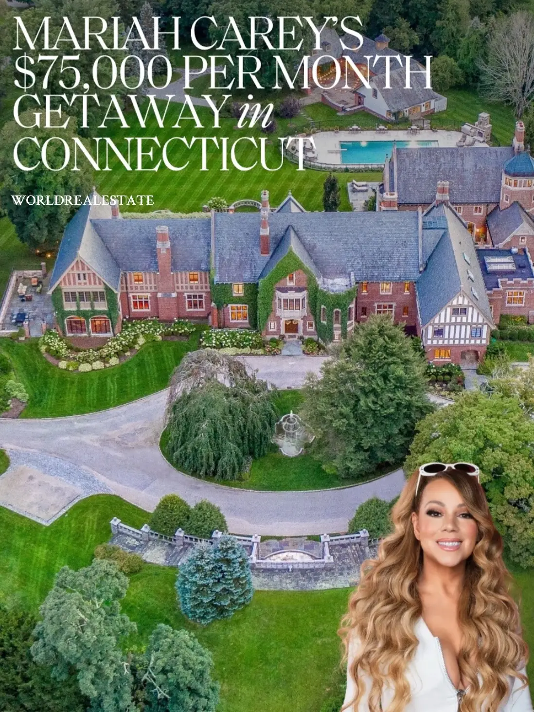 Inside Mariah Carey’s $75,000/Month estate in New Cannon, Connecticut #mariahcarey #connecticut #realestate #expensivehomes #worldrealestate #fyp 