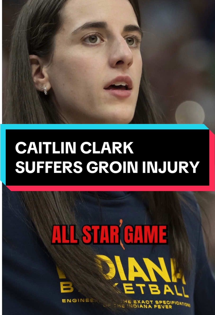 Caitlin Clark’s groin injury shadows All-Star Weekend in Indy 🤕 #WNBA #indianafever #caitlinclark #womensbasketball #fyp 