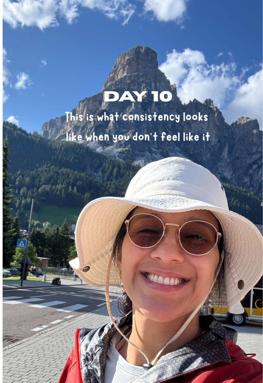Just got back from an incredible but exhausting hike in San Cassiano and honestly? The last thing I wanted to do was make content. My legs are tired, I'm covered in trail dust, and all I want is my couch. But here's the thing about 30-day challenges, they're not about posting when you feel inspired. They're about showing up even when you don't want to. So instead of forcing some fake energy, I'm sharing exactly this: the messy, tired, real moments. Plus some stunning shots from today's adventure in the Italian Alps because San Cassiano absolutely delivered 🏔️🥰 Day 10 of 30 #pbc30 #30DayChallenge #SanCassiano #Italy #Hiking #Alps