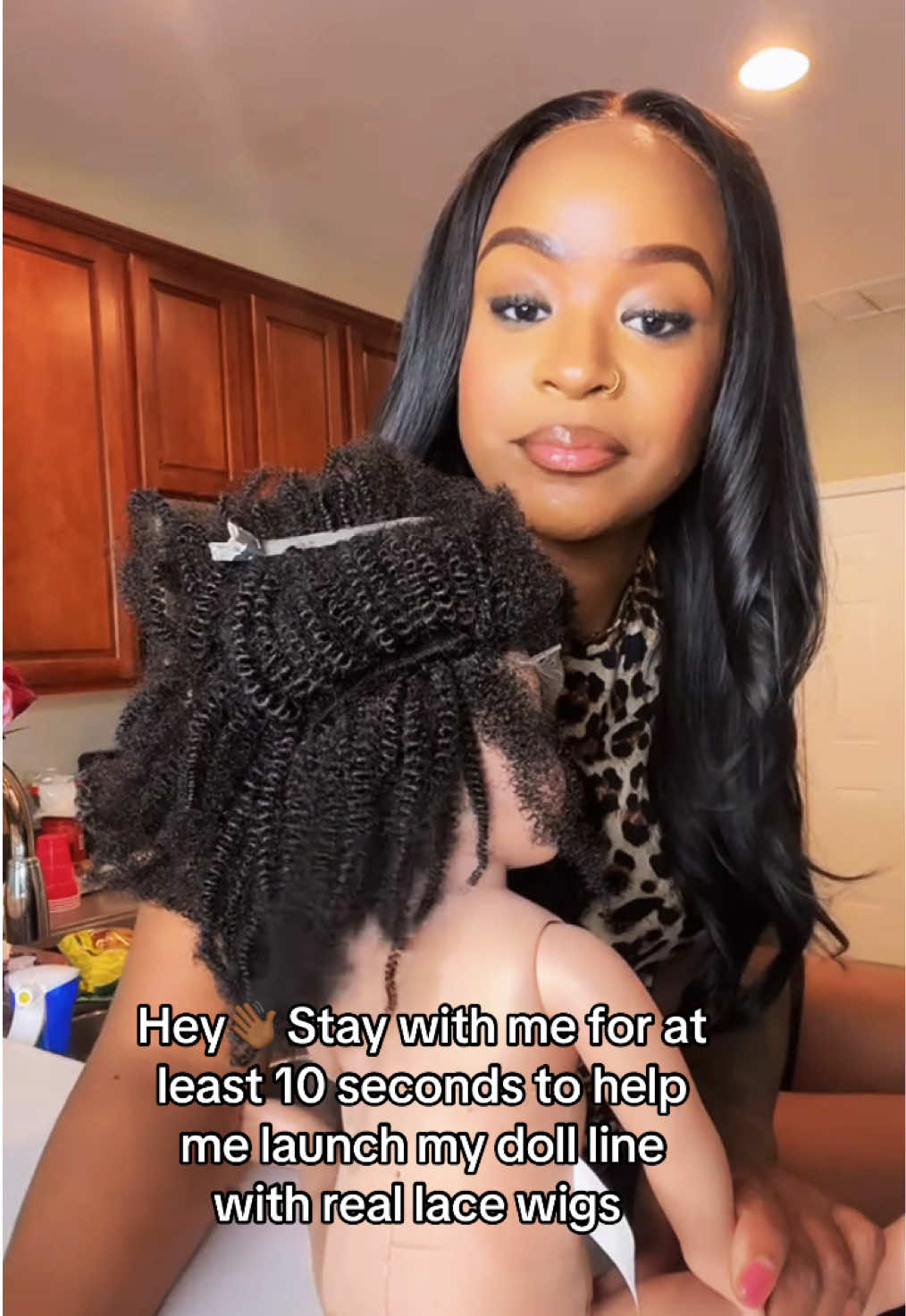 Hey👋🏾 Stay with me for at least 10 seconds to help me launch my doll line with real lace wigs 