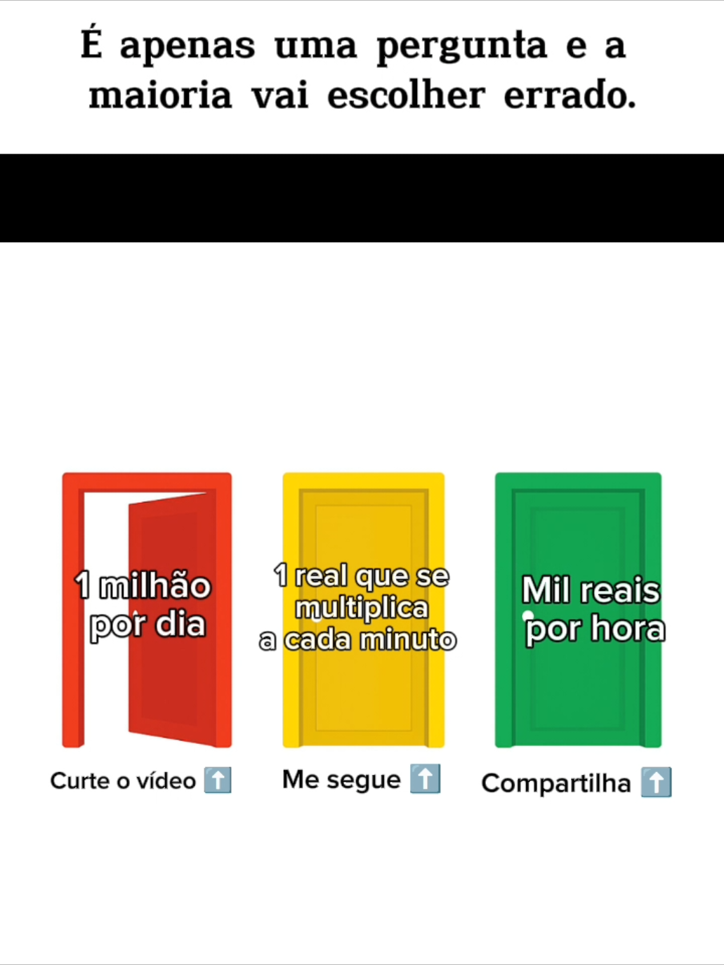 Futuros milionários curtindo este vídeo 💸  #reflita #foryoupage #escolhas #paravoce #porta 