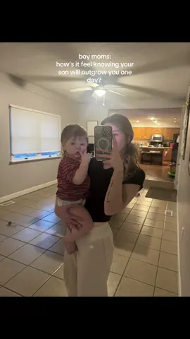 only one year old and already about half my size 🥺 #boymom #fyp #trend #momtok #sahm #momlife 