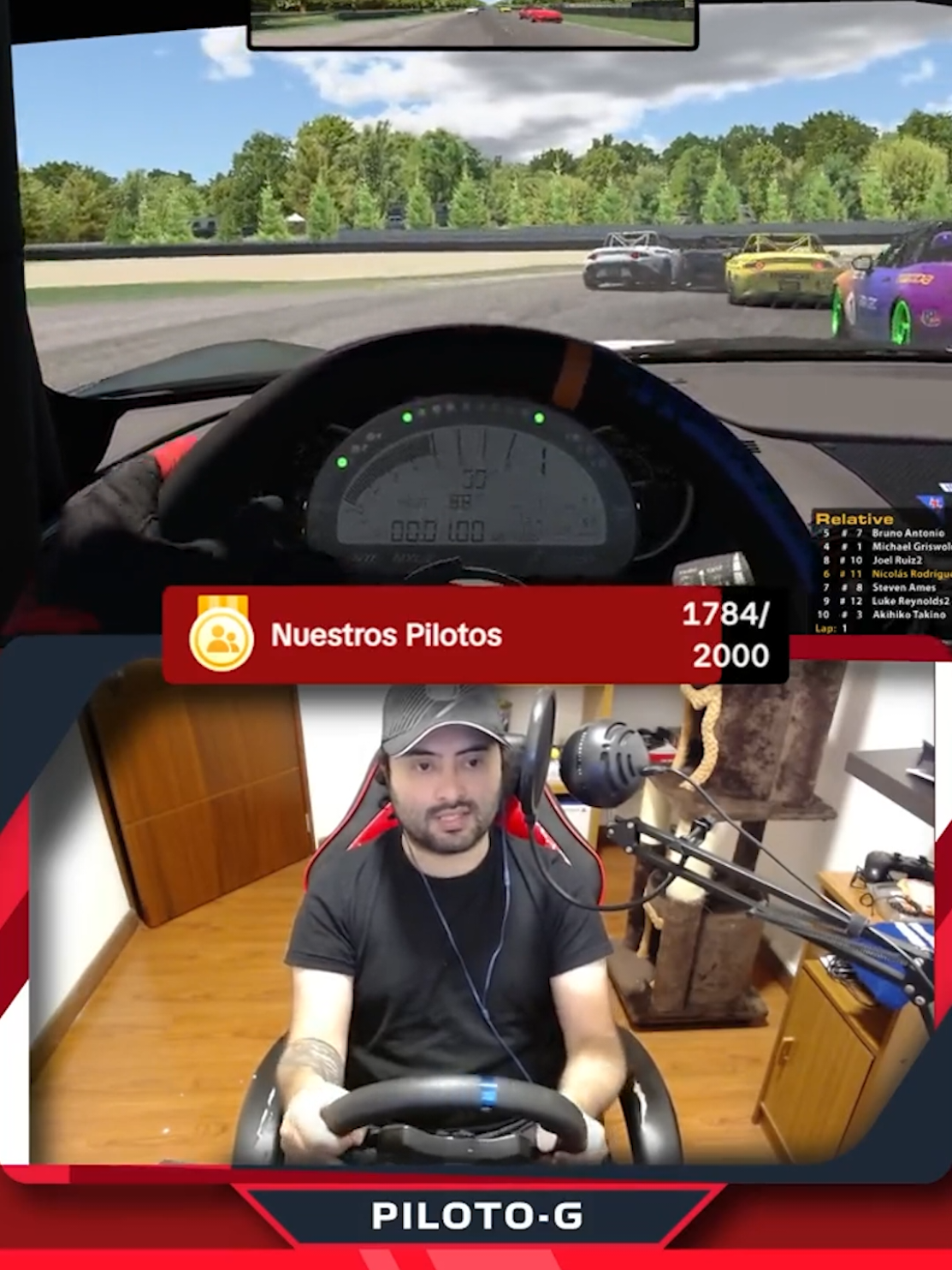 Se estrellan por querer ganar desde la primera curva en una carrera de 10 vueltas 🤔🥊 #simracing #iracing #carrerasdecoches #pilotogenerico 