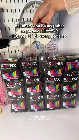 sobrang sulit na mga beh! Ang dami nito tapos 130 pesos nalang. 🤗🥰 #kotex #kotexpads #fyp #reco #trending 