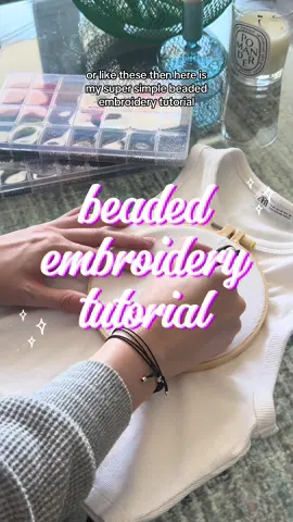 beaded embroidery tutorial !!! all my supplies are linked on my @Amazon storefront, but you can also get these at @Michaels Stores or your local craft store!!!! #beadedembroidery #beadingtutorial #hobbies #hobby #newhobby 