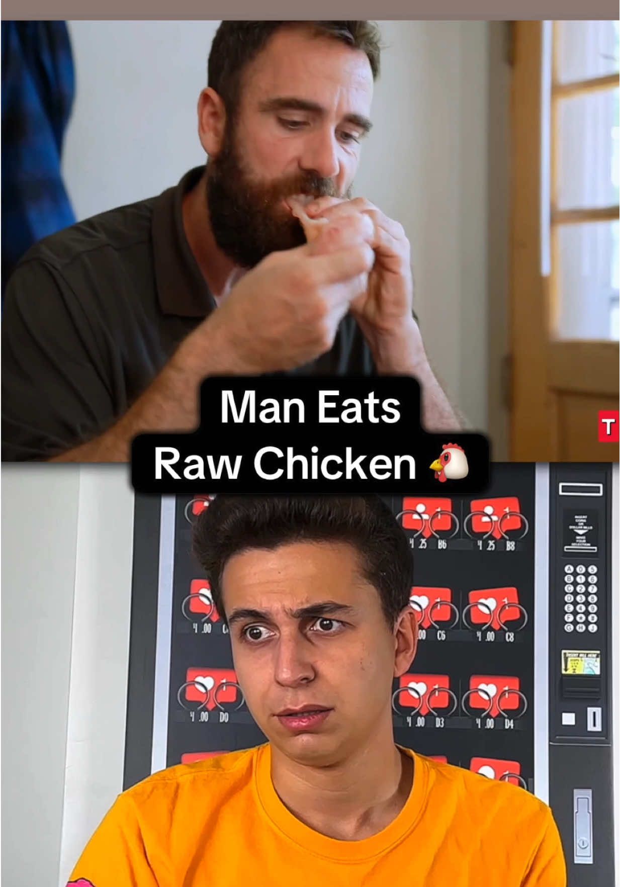 Man Eats Raw Chicken 🐔😳